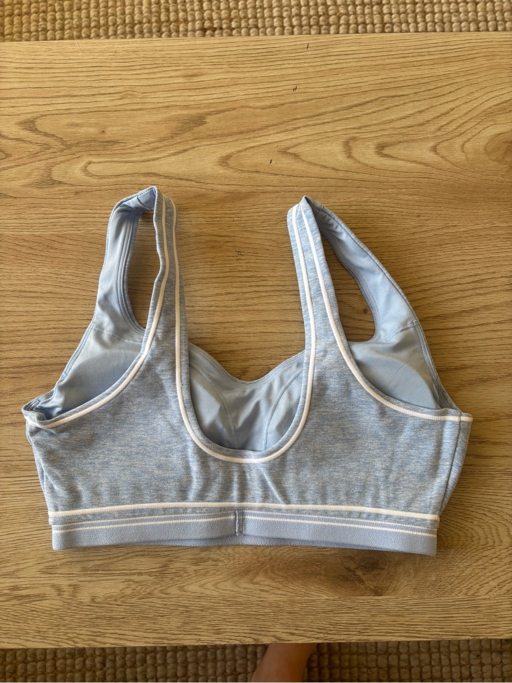 NWOT ALO Yoga Alosoft Heart Throb Bra size Small in Seashell Blue Heather - Picture 5 of 8
